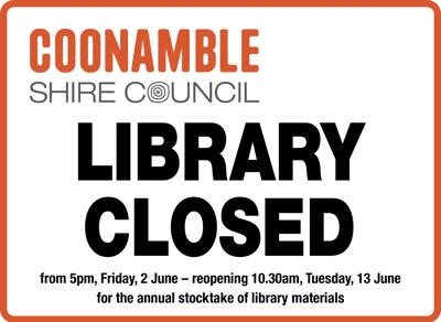 Library to close for annual stocktake